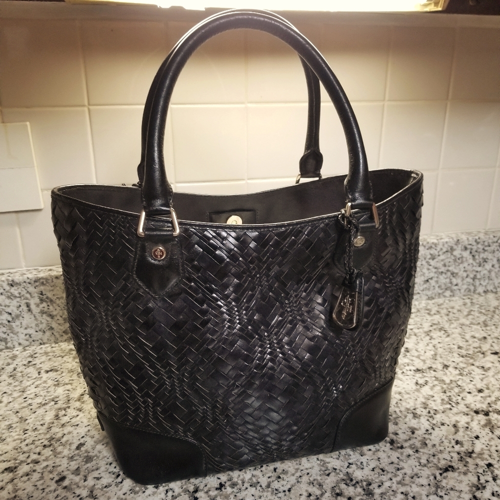 Cole Haan NWT Serena Small Tote in Black Weave